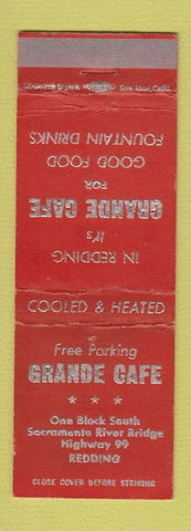 Matchbook Cover - Grande Cafe Redding CA WEAR