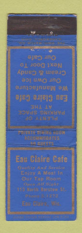 Matchbook Cover - Eau Claire Cafe WI