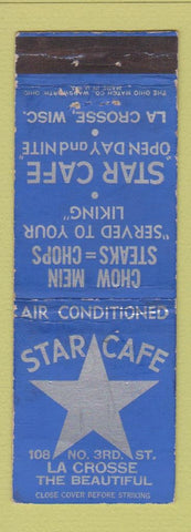 Matchbook Cover - Star Cafe La Crosse WI Chinese