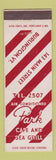 Matchbook Cover - Park Cafe and Sea Grill Burlington VT #1 WHITE