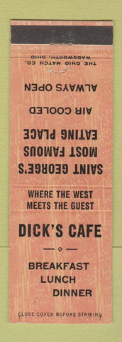 Matchbook Cover - Dick's Cafe St George UT WEAR