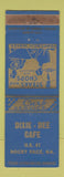 Matchbook Cover - Dixie Dee Cafe Rocky Face GA WEAR