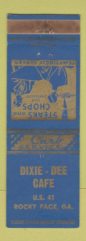 Matchbook Cover - Dixie Dee Cafe Rocky Face GA WEAR