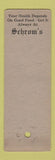 Matchbook Cover - Schrom's Cafe Rockford IL WORN
