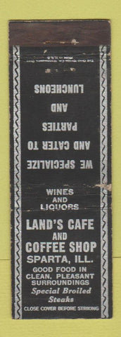 Matchbook Cover - Land's Cafe Coffee Shop Sparta IL WEAR