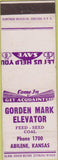 Matchbook Cover - Gorden Mark Elevator feed seed Abilene KS