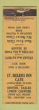 Matchbook Cover - St Helens Inn Cafe Longview WA WORN