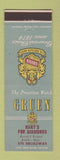 Matchbook Cover - Gruen Watches Hart's Jewelry Lorain OH