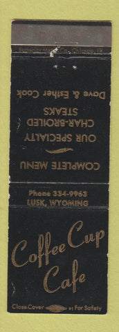 Matchbook Cover - Coffee Cup Cafe Lusk WY WEAR
