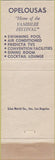 Matchbook Cover - The Inn Opelousas LA Yambilee Festival