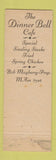 Matchbook Cover - Dinner Bell Cafe Seattle WA Seattle Belle