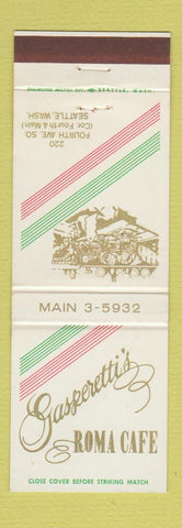 Matchbook Cover - Gasperetti's Roma Cafe Seattle WA