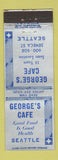 Matchbook Cover - George's Cafe Seattle WA