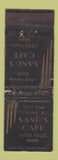 Matchbook Cover - Sand's Cafe Little Falls MN WORN
