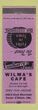 Matchbook Cover - Wilma's Cafe Coeur D Alene ID