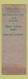 Matchbook Cover - H Hicks & Son New York City Baskets Gifts WORN