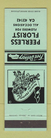 Matchbook Cover - Peerless Florist Flowers
