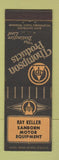 Matchbook Cover - Thompson Auto Parts Ray Keller Sanborn Motor Equipment