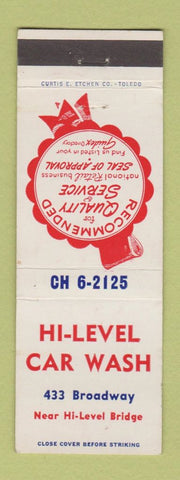 Matchbook Cover - Hi Level Car Wash Toledo OH