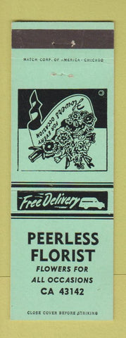 Matchbook Cover - Peerless Florist Flowers