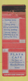 Matchbook Cover - Plaza Cafe Marshalltown IA WORN