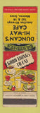 Matchbook Cover - Duncan's Hi Way Cafe Monroe IA WORN