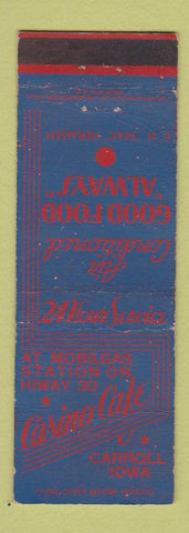 Matchbook Cover - Casino Cafe Carroll IA WEAR