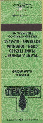 Matchbook Cover - Tekseed seed corn alfalfa Tekamah NE