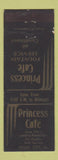 Matchbook Cover - Princess Cafe Iowa City IA