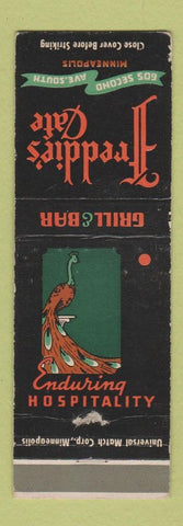 Matchbook Cover - Freddie's Cafe Minneapolis MN