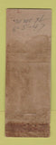 Matchbook Cover - Sander's Cafe Cordell Mountain View Weatherford OK WORN