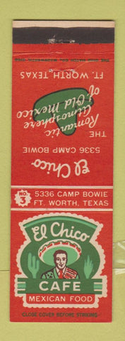 Matchbook Cover - El Chico Cafe Mexican Fort Worth TX