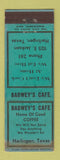 Matchbook Cover - Badwey's Cafe Harlingen TX WEAR