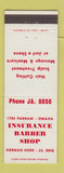 Matchbook Cover - Insurance Barber Shop Omaha NE