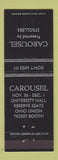 Matchbook Cover - Carousel Play? Ohio State University OH Columbus