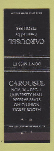 Matchbook Cover - Carousel Play? Ohio State University OH Columbus