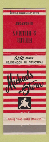 Matchbook Cover - Michaels Stern Men's Clothes Fuller Hillman Kingsport TN