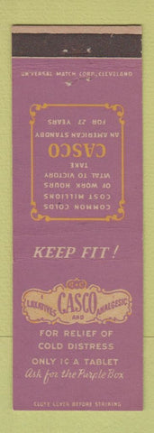 Matchbook Cover - Casco Laxatives Analgesic product