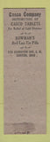 Matchbook Cover - Casco Laxatives Analgesic product