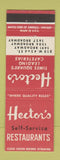 Matchbook Cover - Hector's Restaurants Cafeterias New York City