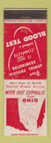 Matchbook Cover - Ohio Wipe out Syphilis Venereal Disease Canton OH WEAR