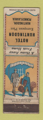 Matchbook Cover - Hotel Huntindon PA WORN
