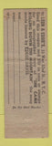 Matchbook Cover - Leon and Eddie's New York City WORN