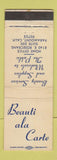 Matchbook Cover - Beauti Ala Carte Salon Paramount CA