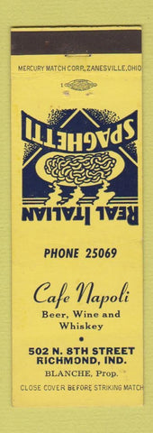 Matchbook Cover - Cafe Napoli Richmond IN