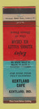 Matchbook Cover - Kentland Cafe IN Illinois Valley Ice Cream