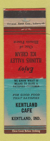 Matchbook Cover - Kentland Cafe IN Illinois Valley Ice Cream
