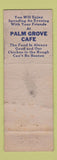 Matchbook Cover - Palm Grove Cafe Gary IN Chicken in the Rough  WEAR