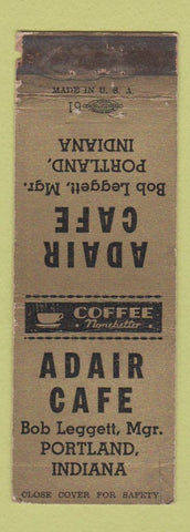 Matchbook Cover - Adair Cafe Portland IN WORN