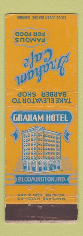 Matchbook Cover - Graham Hotel Bloomington IN cafe